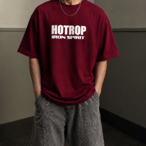 red graphic oversized t shirt